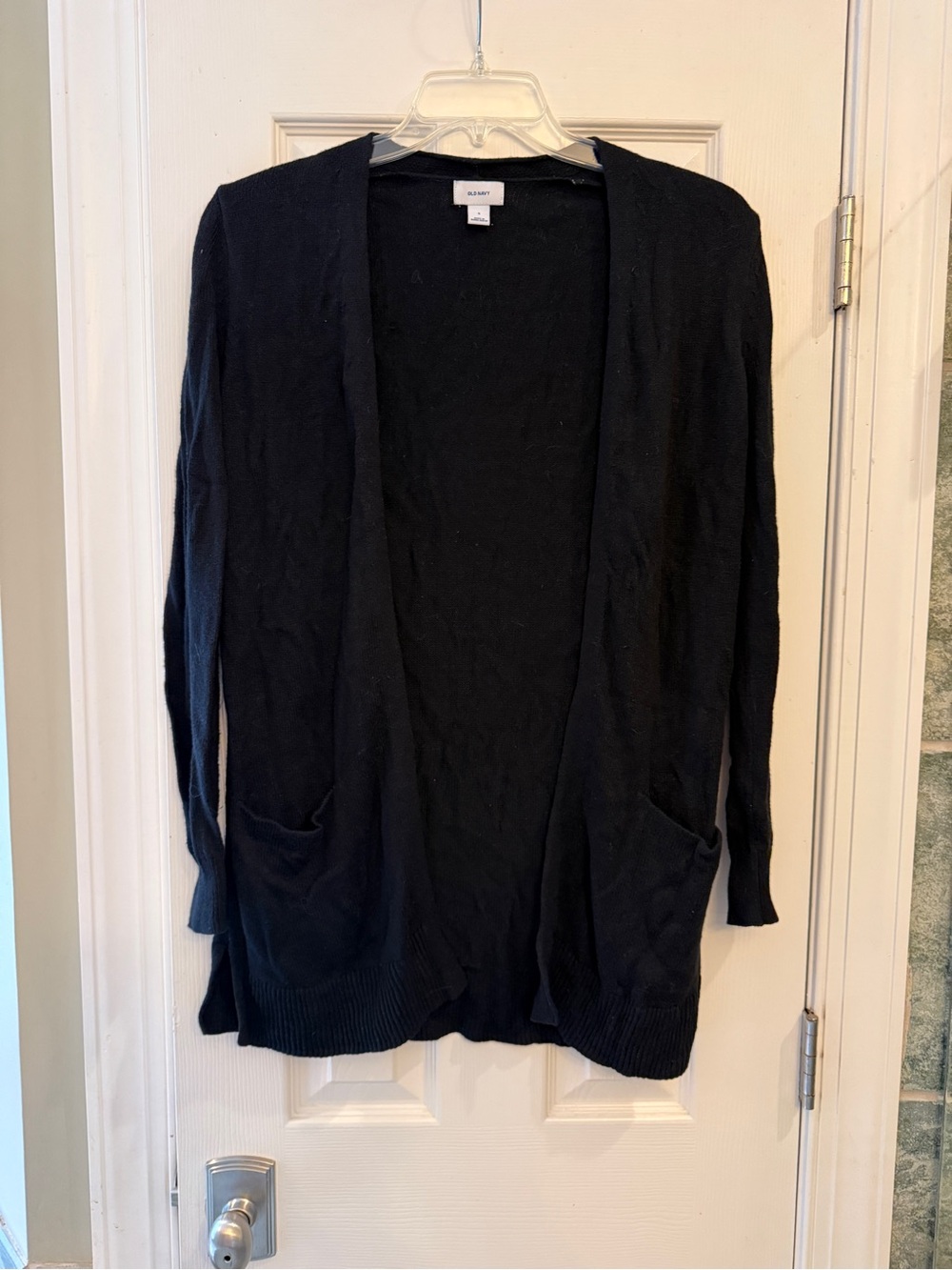 Silkysoft Open-Front Black Cardigan Sweater